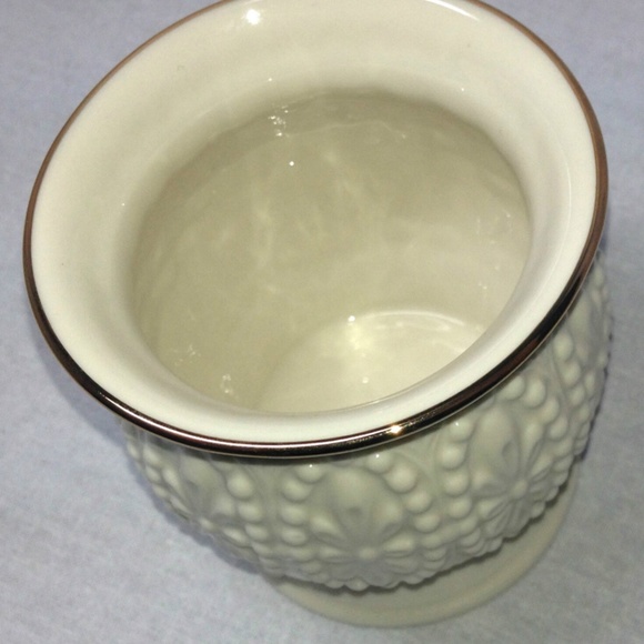 Vintage Lenox Handcrafted Porcelain White Small Tea light Candle Holder NIB - Picture 2 of 8